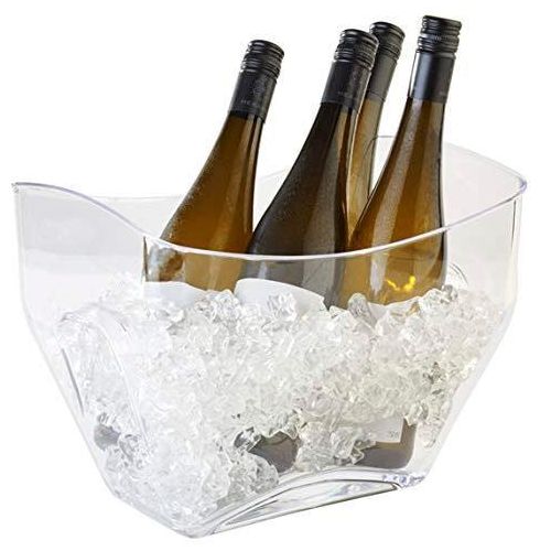 Wein- und Sektkühler BUDDY'S, transparent, B:21,5cm H:24,5cm T:31,5cm, Kunststoff, Eiskübel, Kunststoff, 7 Liter