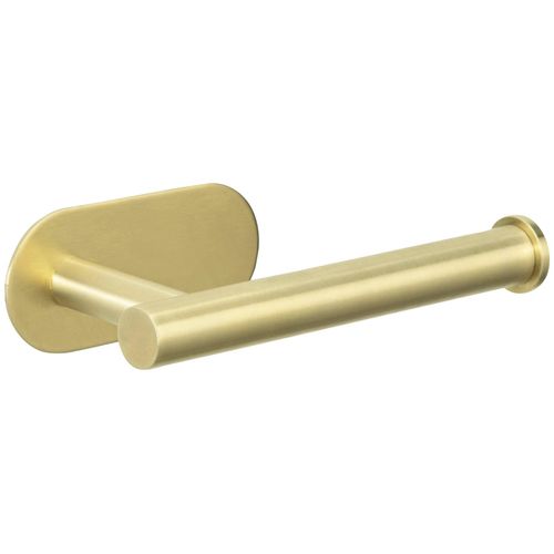 Toilettenpapierhalter WENKO "Turbo-Loc Orea", gold, B:16cm H:4,5cm L:7cm, Edelstahl, Toilettenpapierhalter, Befestigen ohne Bohren