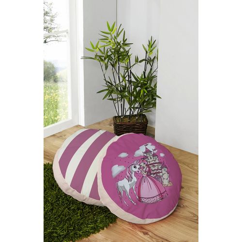 Sitzkissen TICAA, rosa (rosa, gemustert), B:40cm H:12cm L:40cm, Baumwolle, Dekokissen_Sitzkissen_Kissenhüllen