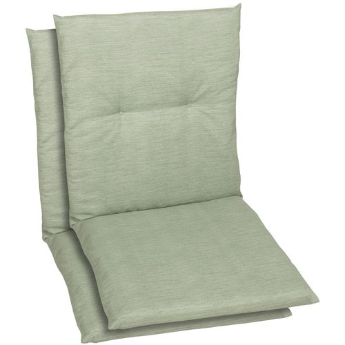 Sitzauflage GO-DE, grün, B:48cm H:5cm T:98cm, Polyester, Baumwolle, Polyurethan, Polsterauflagen, Maße ca.: 48 cm x 98 cm x 5 cm