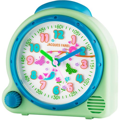Kinderwecker JACQUES FAREL "Happy Sound, AVC 16FOREST", grün, Wecker, Kinder, Quarzwecker,Mädchen,Geschenkidee,Schulanfang,Lernwecker, Kinderzimmer