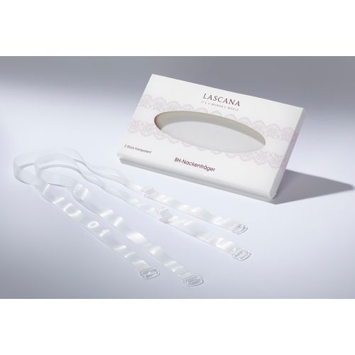 BH-Nackenträger LASCANA, Damen, weiß (2x milchig), Kunstfaser, BH-Träger BH BH-Set BH-Träger Trägerlose-BH BH-Accessoire, transparent, leicht austauschbar