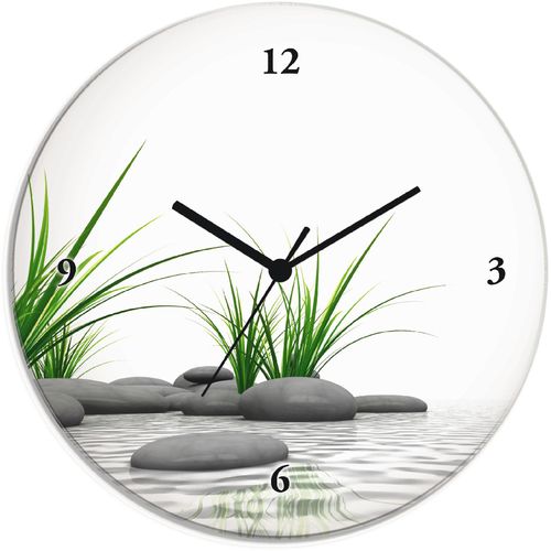 Wanduhr ARTLAND "3 D Steine", weiß, T:1,8cm, Wanduhren, wahlweise mit Quarz- oder Funkuhrwerk, lautlos ohne Tickgeräusche