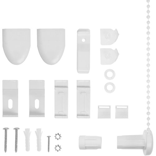 Sichtschutzzüge Montagezubehör-Set LICHTBLICK ORIGINAL, weiß, B:1,5cm H:4,7cm L:100cm, Kunststoff, Sichtschutzzüge, für Duo Rollo KDR