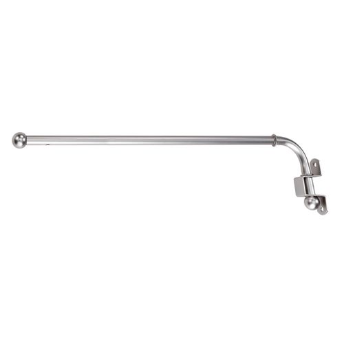 Schwenkstange GOOD LIFE, grau (chromfarben), Ø:1,2mm, Metall, Gardinenstangen, ausziehbar