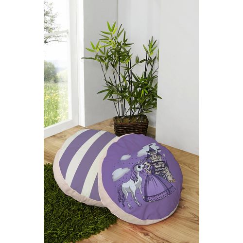 Sitzkissen TICAA, lila (lila, gemustert), B:40cm H:12cm L:40cm, Baumwolle, Dekokissen_Sitzkissen_Kissenhüllen