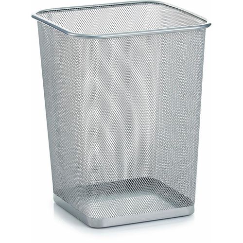 Papierkorb ZELLER PRESENT, silber (silberfarben), Stahl, Mülleimer
