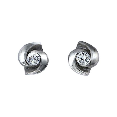 Paar Ohrstecker VIVANCE "925 SilberZirkonia", weiß (weiß, weiß), Ohrringe, Damen, one-size, Silber 925 (Sterlingsilber)