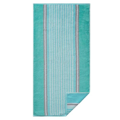 Handtuch CAWÖ Gr. 4, blau (wintertürkis, gestreift), B:16cm L:22cm, 100% Baumwolle, Handtücher (Packung)