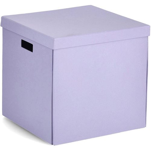 Aufbewahrungsbox ZELLER PRESENT, lila (flieder), B:33,5cm H:32cm T:33cm, Pappe, Aufbewahrungsboxen, beschriftbar, recycelter Karton