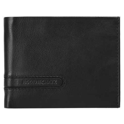 Geldbörse BODENSCHATZ, schwarz, Leder, casual,klassisch, Kleinlederwaren, echt Leder