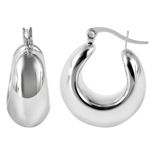 Paar Creolen ADELIA´S, silber, Ohrringe, Damen, Damen, Edelstahl