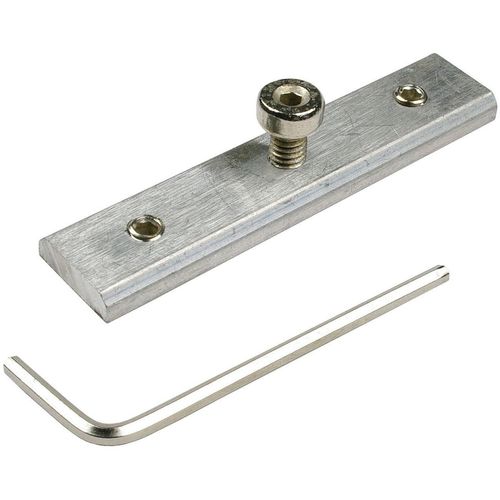 Verbinder LICHTBLICK ORIGINAL, silber (nickelfarben, matt), L:8cm, Gardinenstangenhalterungen, für Innenlaufprofile Ø 16 mm