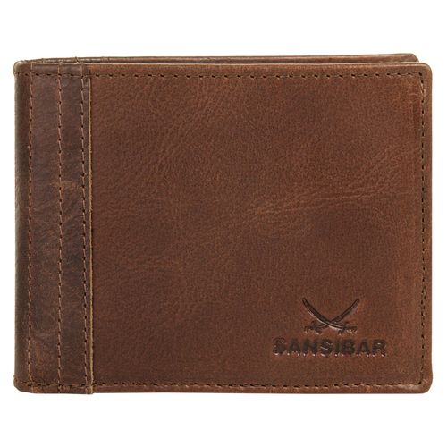 Geldbörse SANSIBAR, braun, Leder, vintage, casual, Kleinlederwaren, echt Leder