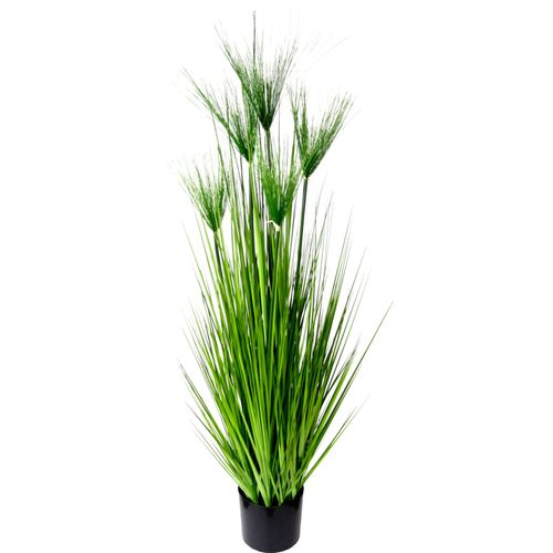 Kunstpflanze I.GE.A. "Zyperngras im Topf", grün, B:33cm H:130cm T:33cm, Kunststoff, Kunstpflanzen, Kunstpflanze