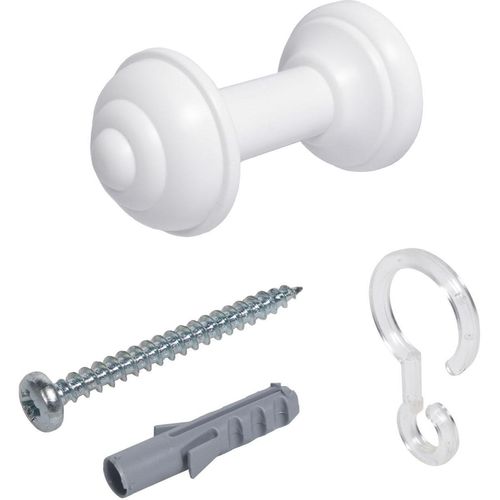 Raffhalter LIEDECO, weiß, Kunststoff, Raffhalter, Schalhalter 7 cm