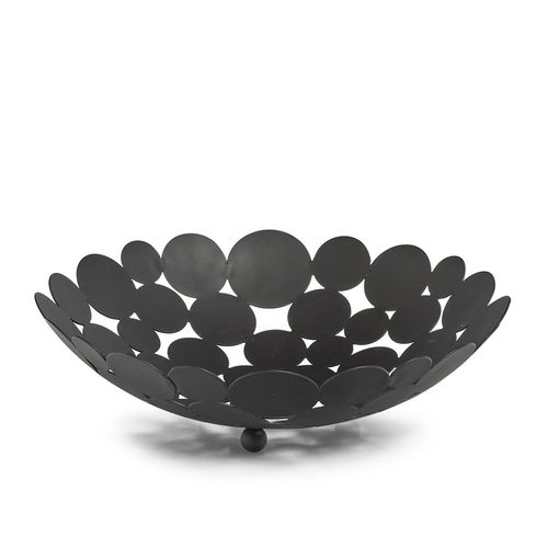 Obstschale ZELLER PRESENT, schwarz, H:8,5cm Ø:29cm, Metall, Schüsseln, Ø 29 cm