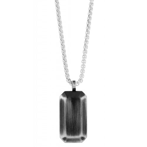 Kette mit Anhänger ADELIA´S, schwarz, Halsketten, Damen, unbekannt, Edelstahl