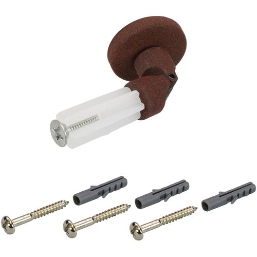 Träger LIEDECO, braun (rostbraun), Ø:1,6cm, Gardinenstangenhalterungen, für Gardinenstangen Ø 16 mm