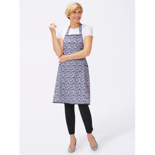 Kochschürze CLASSIC BASICS, Damen, blau (marine, geblümt), Baumwolle, Schürzen