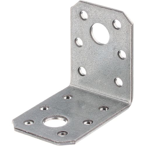 Winkelverbinder ALBERTS, silber (silberfarben), B:50mm L:50mm, Stahl, Flachverbinder, Handwerkerpack