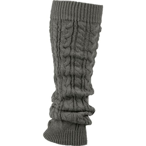 Beinstulpen CAPELLI NEW YORK, Damen, grau, Materialmix, unifarben, Stulpen, mit zauberhaftem Zopfmuster
