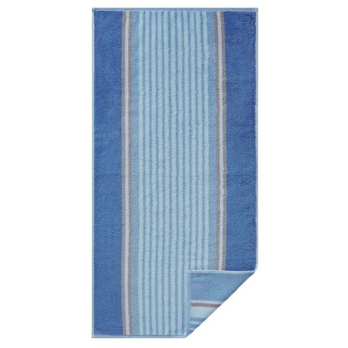 Handtuch CAWÖ Gr. 4, blau (bleu, gestreift), B:16cm L:22cm, 100% Baumwolle, Handtücher (Packung)