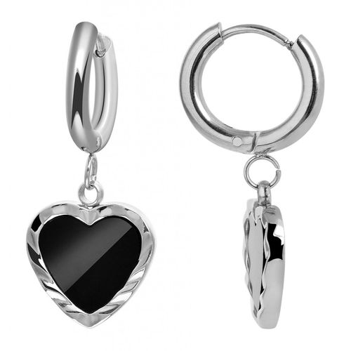 Paar Ohrhänger ADELIA´S, schwarz, Ohrringe, Damen, Damen, Edelstahl