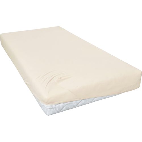 Spannbettlaken PRIMERA, beige (ecru), B:70cm L:140cm, Jersey, Obermaterial: 100% Baumwolle, Bettlaken, für Kindermatratzen