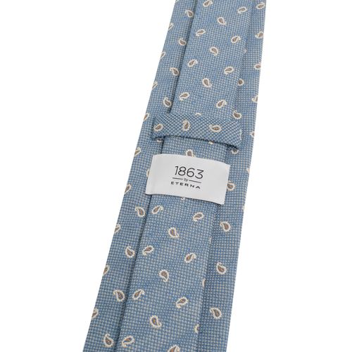 Krawatte ETERNA, Herren, Gr. One Size, blau, 39% Baumwolle, 61% Seide, Krawatten