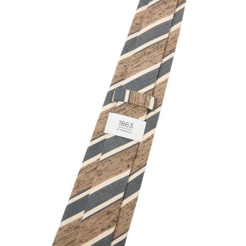 Krawatte ETERNA, Herren, Gr. One Size, blau (blau, beige), 68% Baumwolle, 32% Seide, Krawatten