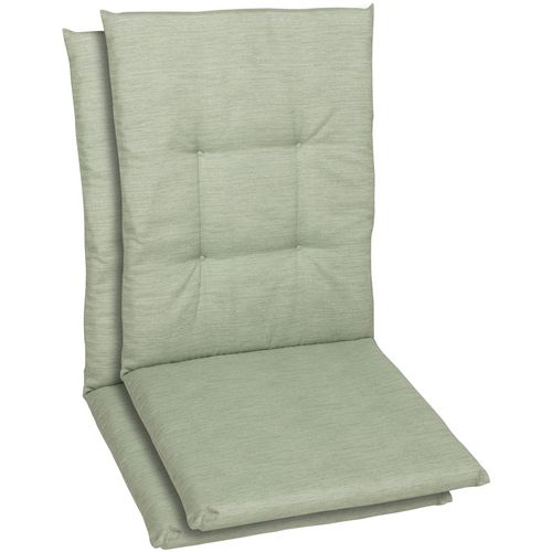 Sitzauflage GO-DE, grün, B:48cm H:5cm T:108cm, Polyester, Baumwolle, Polyurethan, Polsterauflagen, Maße ca.: 48 cm x 108 cm x 5 cm
