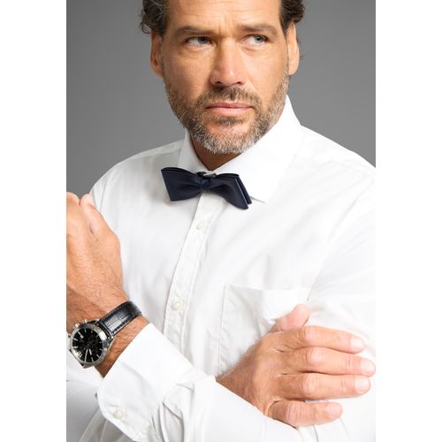 Fliege MAN'S WORLD, Herren, blau (marine), Web, Kunstfaser, unifarben, leicht glänzend, elegant, Fliegen, in elegant modischer Slim-Form - NEU auch in marine