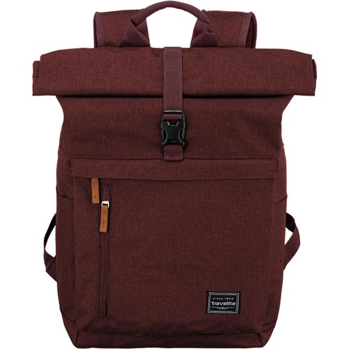 Freizeitrucksack TRAVELITE "BASICS Rollup Rucksack", Gr. B/H/T: 37cm x 60cm x 16cm, rot (bordeaux), Polyester, unifarben, klassisch, Rucksäcke, Arbeitsrucksack Sportrucksack Reiserucksack Schulrucksack