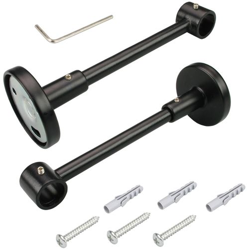 Träger LIEDECO Gr. 1, schwarz, Ø:1,6cm, Gardinenstangenhalterungen, für Gardinenstangen Ø 16 mm