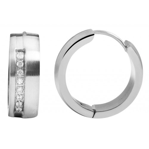 Paar Creolen ADELIA´S, silber, Ohrringe, Damen, Damen, Edelstahl