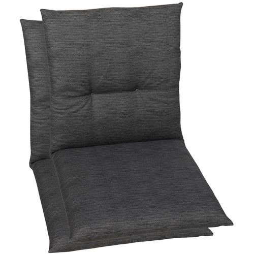 Sitzauflage GO-DE, grau, B:48cm H:5cm T:98cm, Polyester, Baumwolle, Polyurethan, Polsterauflagen, Maße ca.: 48 cm x 98 cm x 5 cm