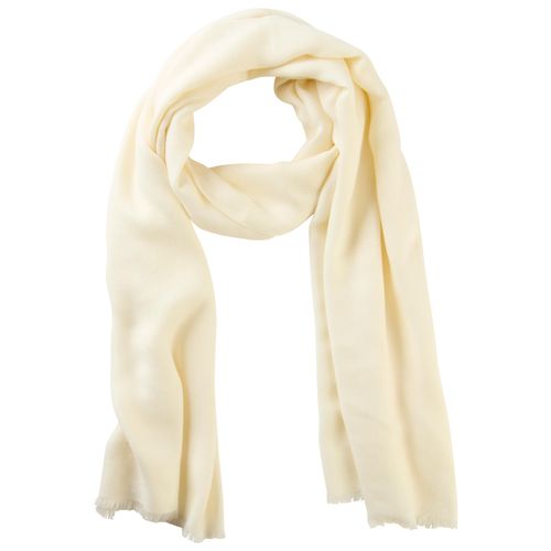Schal LAURA SCOTT, Damen, beige (champagner), Web, Obermaterial: 100% Viskose, unifarben, casual, Modetücher, Schal-Tuch mit feinen Fransen - neue Farbe champagner