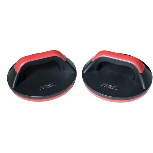 Liegestützgriffe CHRISTOPEIT SPORT, schwarz (schwarz, rot), LiegestützgriffeL:20,5cm, Kunststoff, L:20,5cm