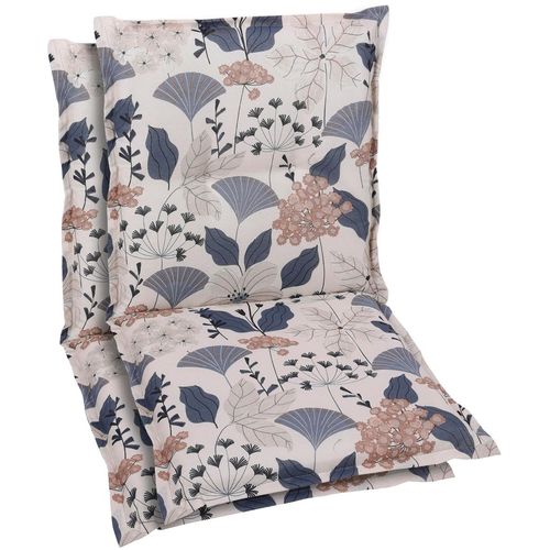 Sitzauflage GO-DE, blau, B:50cm H:6cm T:100cm, Polyester, Baumwolle, Polyurethan, Polsterauflagen, Maße ca.: 50 cm x 100 cm x 6 cm