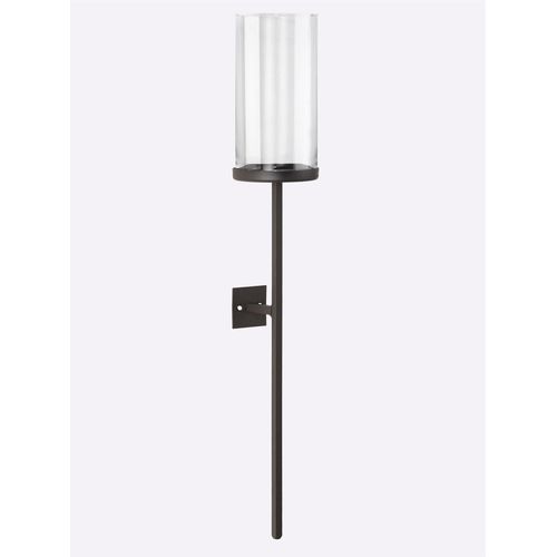 HEINE HOME Windlicht, braun (schwarzbraun), B/H/T: 10,5cm x 64cm x 11,5cm, Kerzenhalter