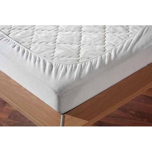 Spannbettlaken KUM, weiß, B:160cm L:200cm, Polycotton, Obermaterial: 52% Polyester, 48% Baumwolle, Laken