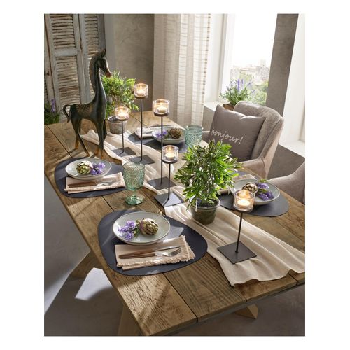 HEINE HOME Windlicht, braun (schwarzbraun), B/H/T: 10cm x 25cm x 10cm, Kerzenhalter