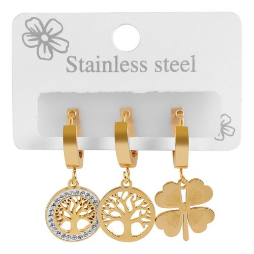 Paar Creolen ADELIA´S, silber, Ohrringe, Damen, Damen, Edelstahl