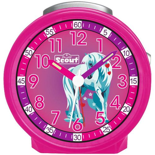 Kinderwecker SCOUT "Friends", pink, Wecker, Kinder, Kinderwecker, Geschenkidee, Kinderzimmer,Schulanfang, Pferd,Lernwecker