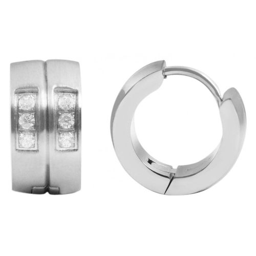 Paar Creolen ADELIA´S, silber, Ohrringe, Damen, Damen, Edelstahl