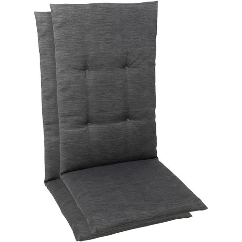 Sitzauflage GO-DE, grau, B:48cm H:5cm T:108cm, Polyester, Baumwolle, Polyurethan, Polsterauflagen, Maße ca.: 48 cm x 108 cm x 5 cm