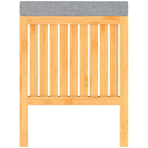Badhocker EISL "Bambus", beige (bambus), Polyester, Hocker, Wäschesammler mit Sitzkissen