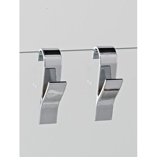 Handtuchhaken HEINE HOME, grau (chromfarben), B:6.5cm H:2.5cm L:10cm, Kunstfaser, Haken
