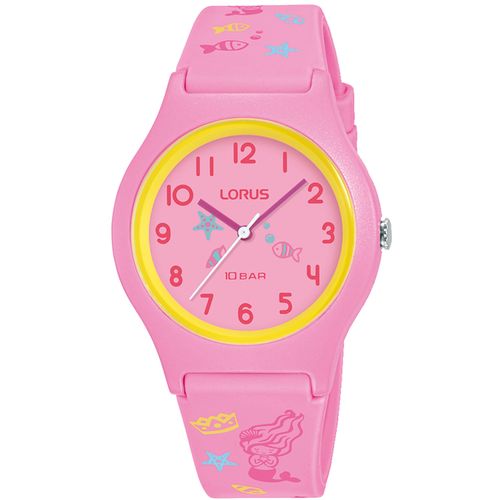 Quarzuhr LORUS, rosa, Armbanduhren, Kinder, Armbanduhr, Kinderuhr, Meerjungfrau, Fisch, Geschenkidee